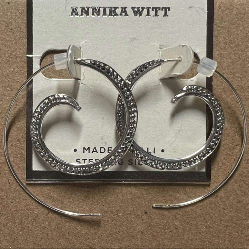 Annika Witt Silver Spiral Earrings